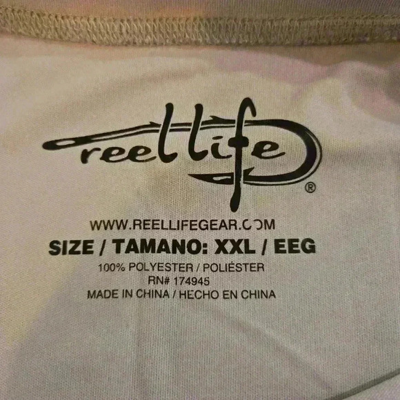 Reel Life Mens Long Sleeve Crewneck Fishing Performance Shirt Gray Size XXL - Picture 5 of 7
